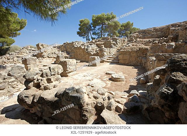 The Northeast Complex, where famous Phaistos Disk was found  Palace of Phaistos, Crete, Greece