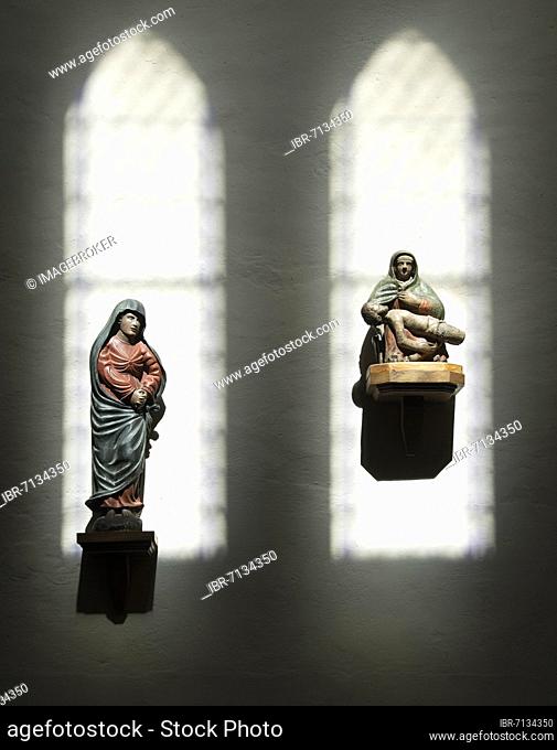 Saint Amant Tallende village, statues in the church of Sacré Cœur, Puy de Dome department, Auvergne-Rhone-Alpes, France, Europe