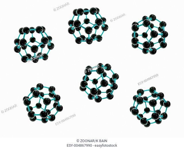 A molecule structure isolated against a white background