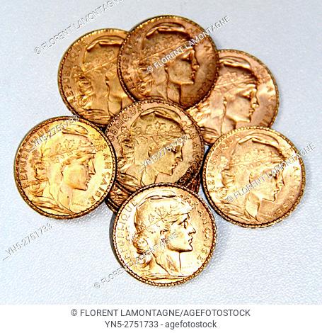 old golden french coins