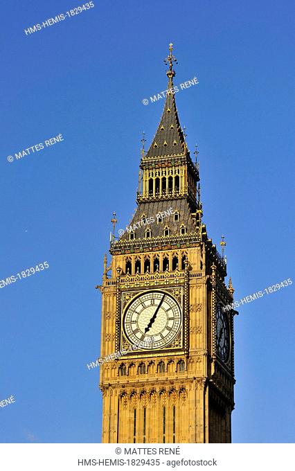 United Kingdom, London, Westminster, Houses of Parliament and Big Ben