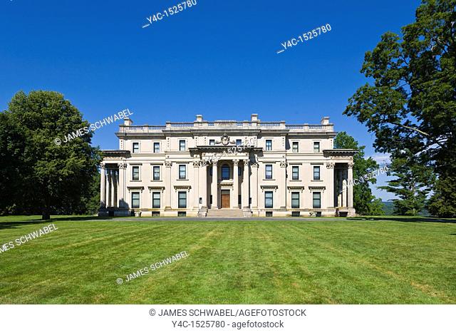 Mansion built 1896-99 in Beaux-Arts architecture style at the Vanderbilt Mansion National Historic Site in the Hudson Valley in Hyde Park, New York