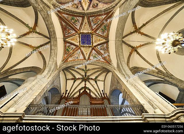 Interior of the Sanctuary of Our Lady of the Encina, Artziniega, Alava, Pais Vasco, Spain