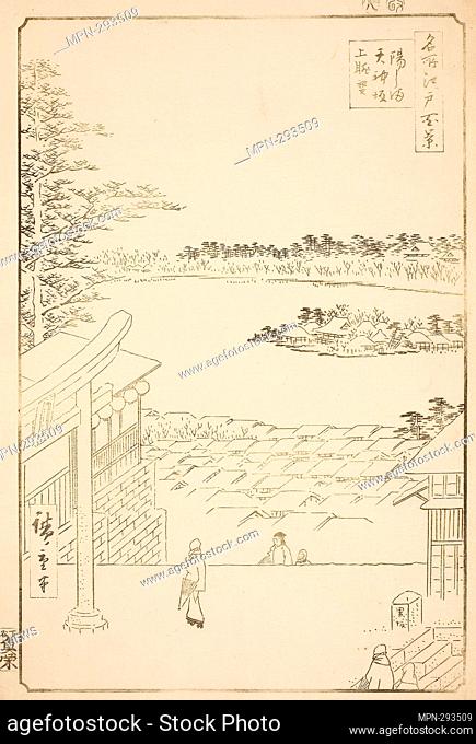 Author: Utagawa Hiroshige. Hilltop View from Yushima Tenjin Shrine (Yushima Tenjin sakaue tenbo), from the series 'One Hundred Famous Views of Edo (Meisho Edo...