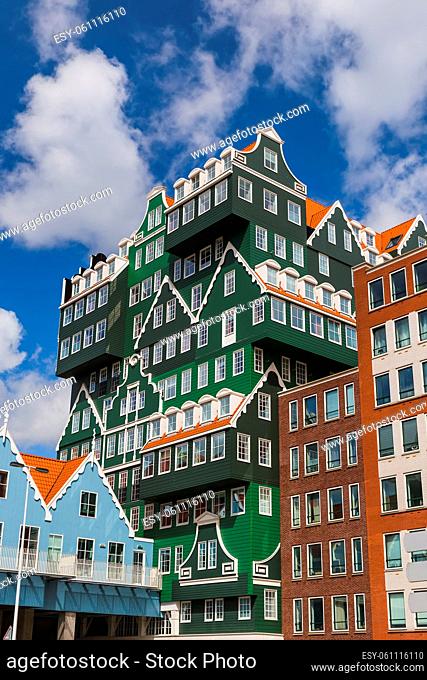 Modern architecture in Zaandam Netherlands - architecture background