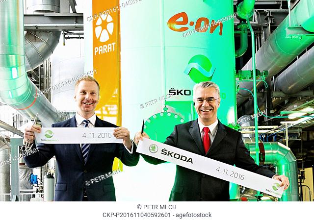 Sko-Energo company put into operation new electric boiler in the area of automaker Skoda company in Mlada Boleslav, Czech Republic, November 4