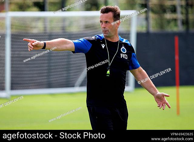 Club's new head coach Ronny Deila pictured during the first training session of Belgian first division soccer team Club Brugge KV
