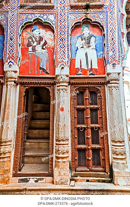 Doors, Morarka Haveli Museum, Nawalgarh, Shekhawati, Rajasthan, India, Asia