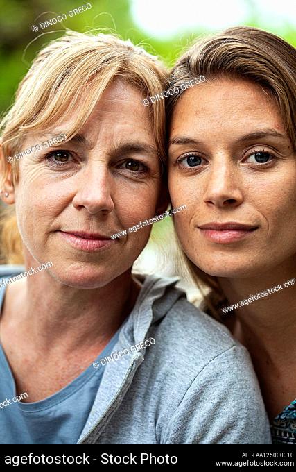 Close-up of woman with her mother in law