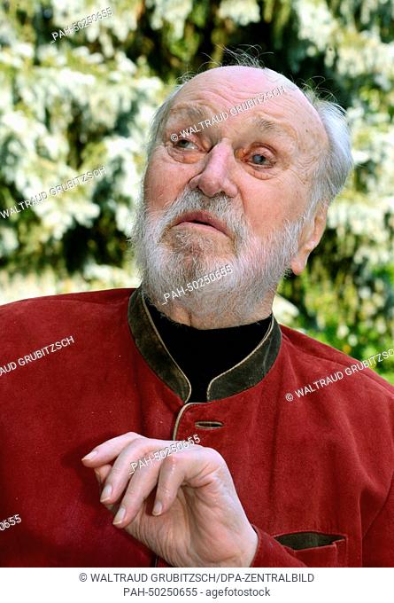 Conductor Kurt Masur is pictured in his garden in Leipzig, Germany, 27 June 2014. Kurt Masur was one of the 'Leipzig Six' who called for non-violence on 09...