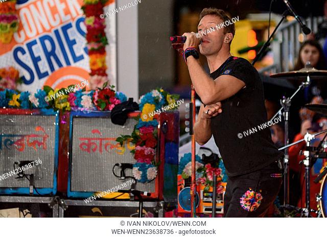 Coldplay Performs at the Citi Concert Series on the ""TODAY"" Show Featuring: Coldplay Where: New York, New York, United States When: 14 Mar 2016 Credit: Ivan...