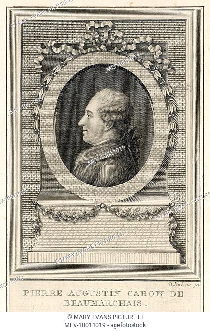 PIERRE-AUGUSTIN CARON de BEAUMARCHAIS French clockmaker, writer and financier for the American colonies