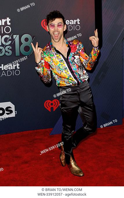 Celebrities attend 2018 iHeartRadio Music Awards at The Forum. Featuring: Max Schneider Where: Los Angeles, California, United States When: 11 Mar 2018 Credit:...