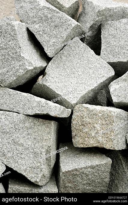 Gray cobblestones - granite