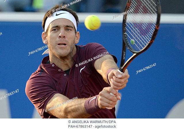 Juan Martin del Potro of Argentina plays against Kohlschreiber of Germany at the ATP Tennis Tournament in Munich,  Germany, 29 April 2016