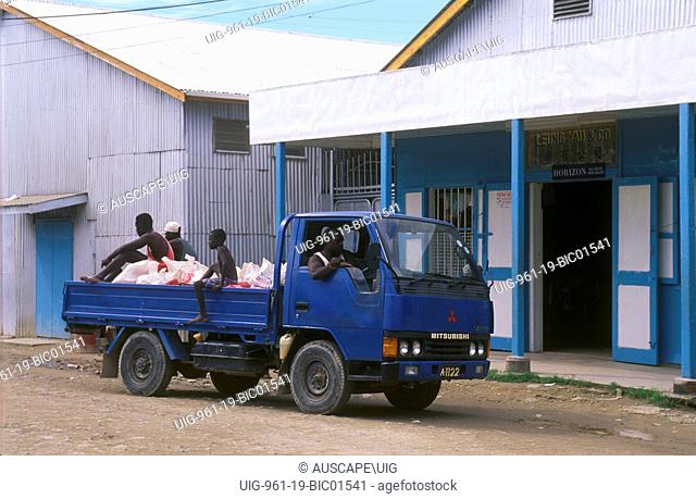 Truck with passengers, Solomon Islands