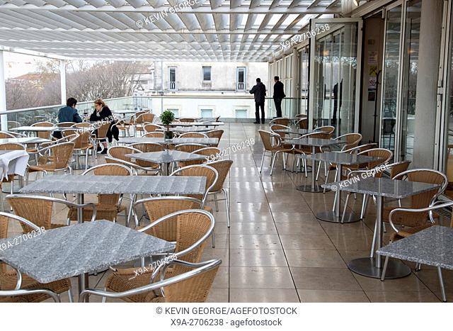Cafe Terrace of Contemporary Art Museum, Nimes, France