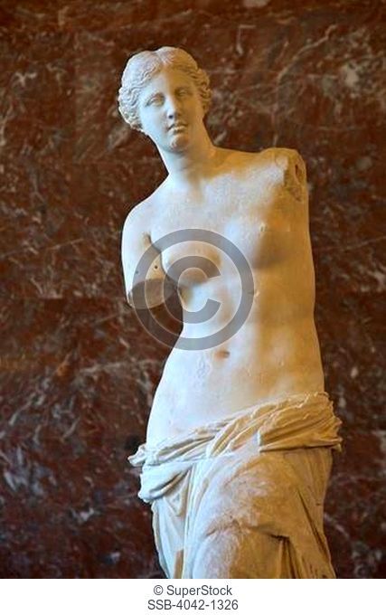 Ancient Greek Statue of Aphrodite of Milos from Villa Ariadne, Pompeii, Italy, Naples, National Archeological Museum