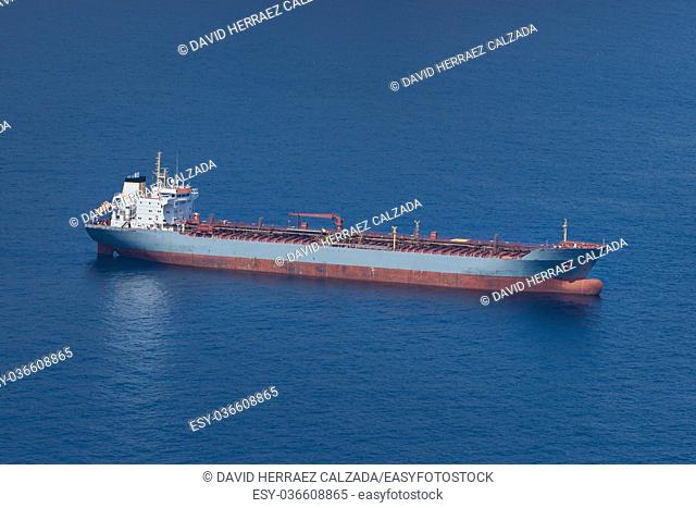Oil tanker in the sea