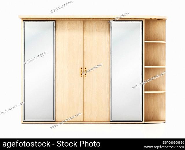 House entryway closet isolated on white background. 3D illustration