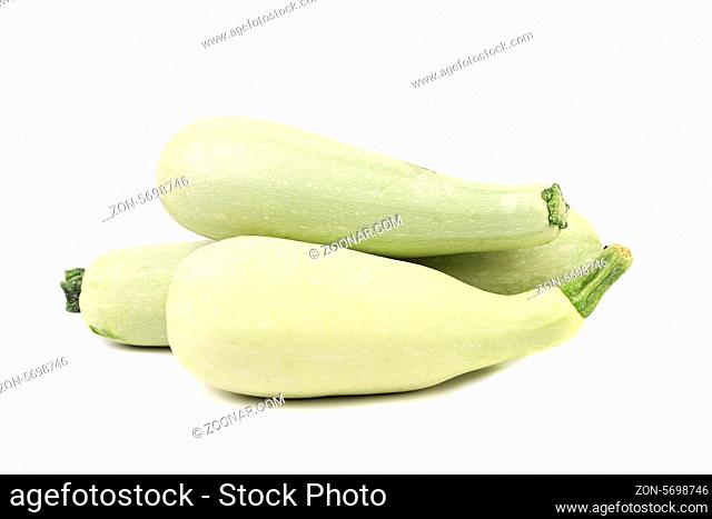 Fresh vegetable marrow. Isolated on a white background