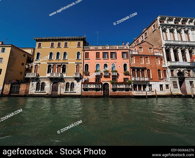 The Canal Grande (meaning Grand Canal) in Venice, Italy