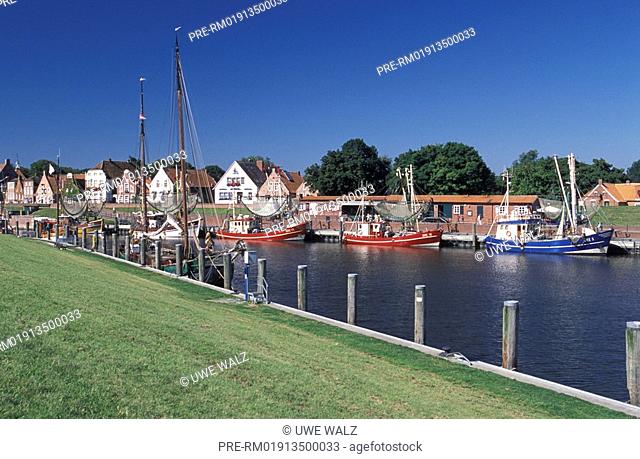 Greetsiel, Lower Saxony, Germany, Fishing boats, Fishing harbour, Fishing harbor