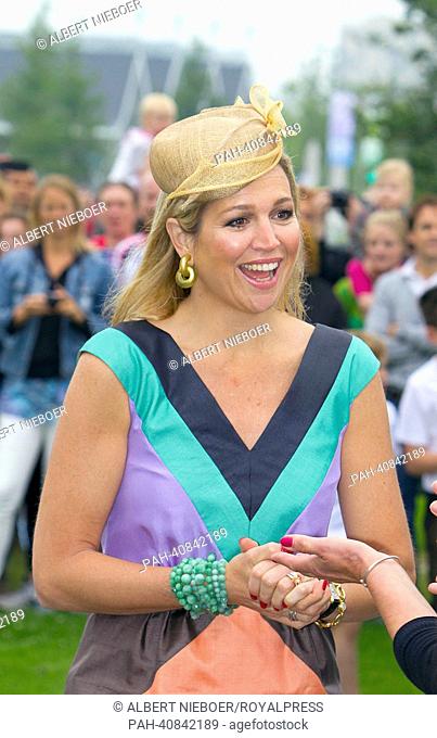 Dutch Queen Maxima attends the opening of the Maxima Park in the neighborhood Leidsche Rijn in Utrecht, The Netherlands, 05 July 2013