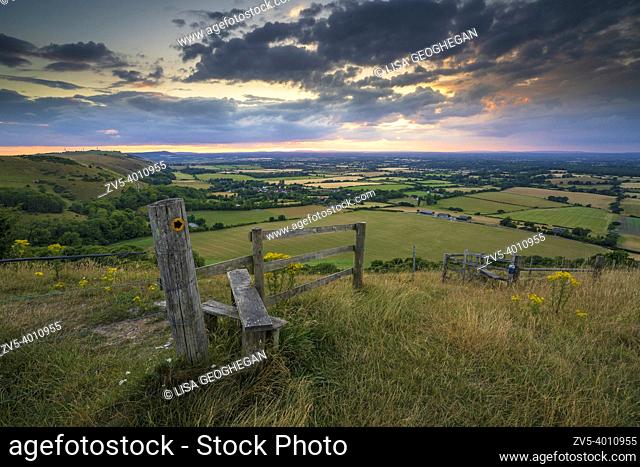 The South Downs countryside at Devil's Dyke near Brighton in East Sussex, England. uK