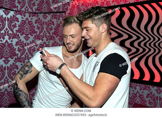 Geordie Shore cast members Kyle Christie and Scott Timlin meet and greet fans at Time: Bar & Venue Featuring: Kyle Christie, Scotty T