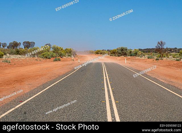 a highway in the australian outback ends in the desert