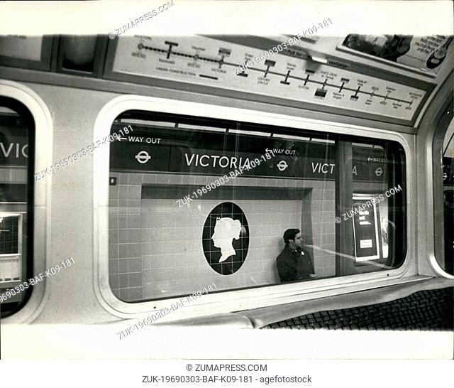 Mar. 03, 1969 - Press Visit to stage III of the New Victoria Line: H.M. The Queen is due to open Stage III of the Victoria Line on Friday (March 7)