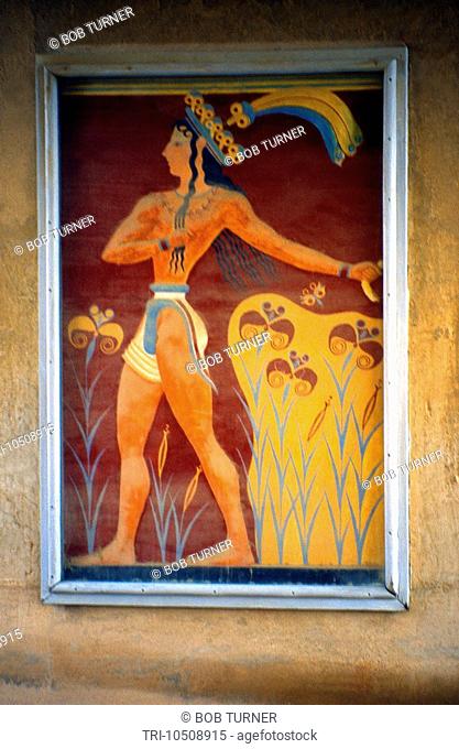 Crete Greece Knossos Fresco of the Prince with the Lilies