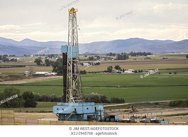 Berthoud, Colorado - A fracking rig in Weld County