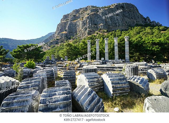 Sanctuary of Athena. Priene. Ancient Greece. Asia Minor. Turkey