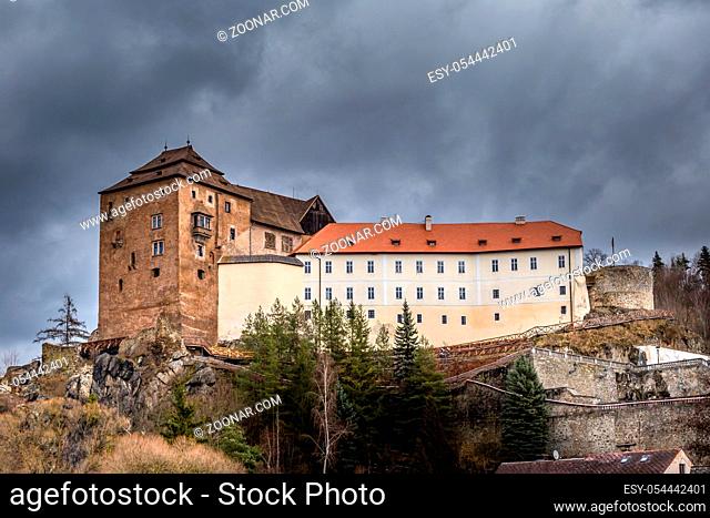 Baroque Chateau and Gothic Castle in ancient town Becov nad Teplou, Czech Republic