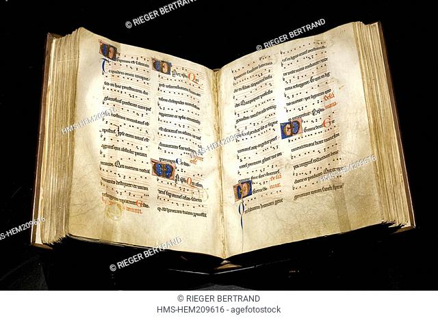 France, Manche, Avranches, the Scriptorial, Mont Saint Michel Manuscripts Museum, original Mont manuscripts