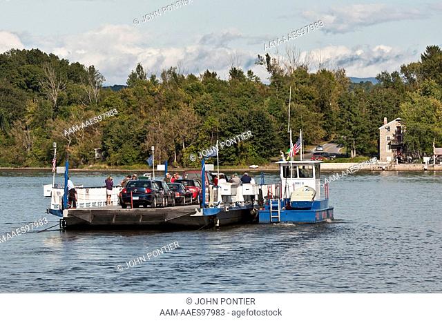 Cable Ferry, connects Ticonderoga NY (New York) with Shoreham VT (Vermont) across Lake Champlain