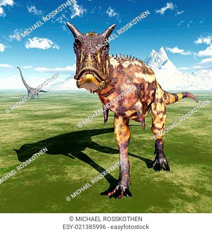 Carnotaurus und Mamenchisaurus
