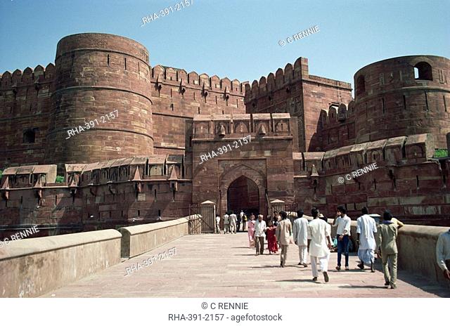 Amar Singh's Gate, Red Fort, UNESCO World Heritage Site, Agra, Uttar Pradesh state, India, Asia