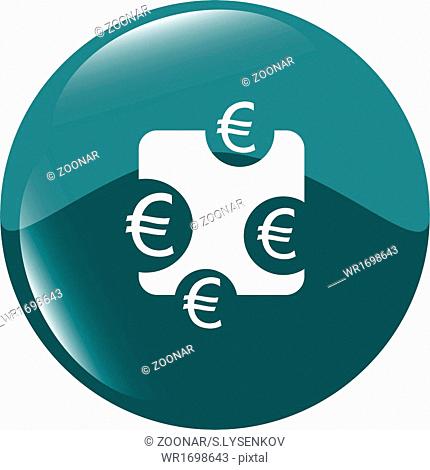 web sign icon. Euro eur symbol. Modern UI website button