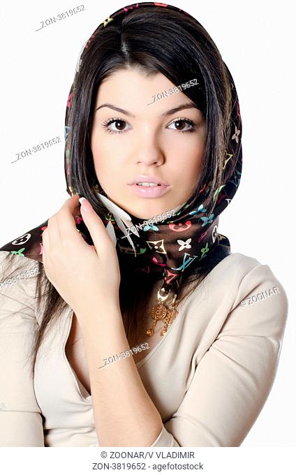 The beautiful girl in scarf, the Moslem
