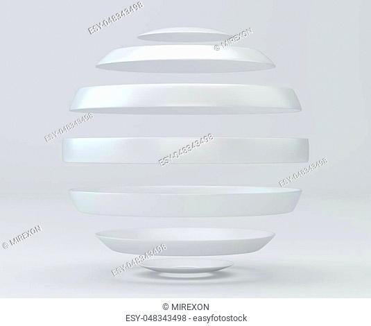 Abstract sphere. 3d rendering lines ball. Logo for web design company