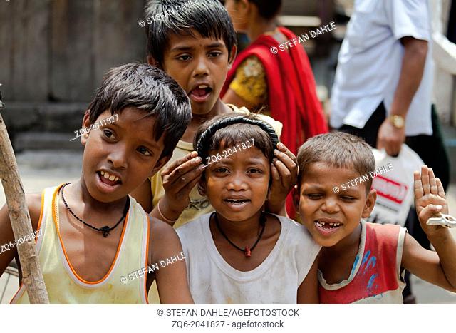Street Children in Kolkata, India