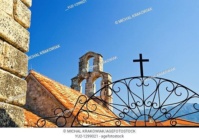 Detail of church in Budva, Montenegro