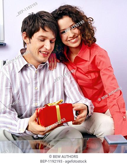 Couple with gift