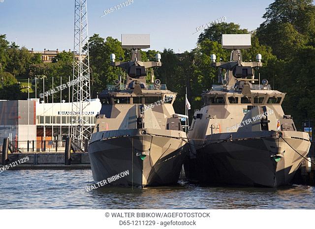 Finland, Helsinki, Helsinki Harbor, Finnish Navy patrol boats