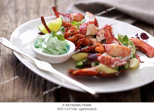 Lobster salad with wasabi mayonnaise
