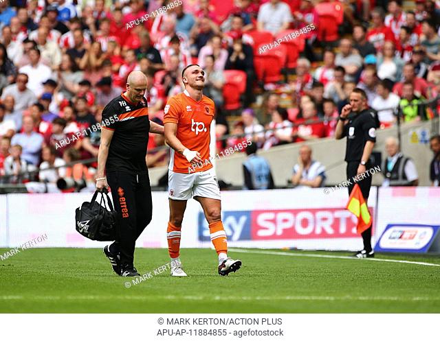 2017 League 2 Playoff Final Blackpool v Exeter May 28th. May 28th 2017, Wembley Stadium, London England; EFL League 2 Playoff Final