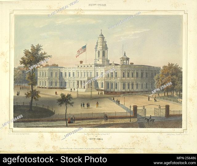 City-Hall. Above: New-York. Eno, Amos F., 1836-1915 (Collector) Kollner, Augustus (b. 1813) (Artist) Deroy, Laurent (1797-1886) (Lithographer) Cattier, F